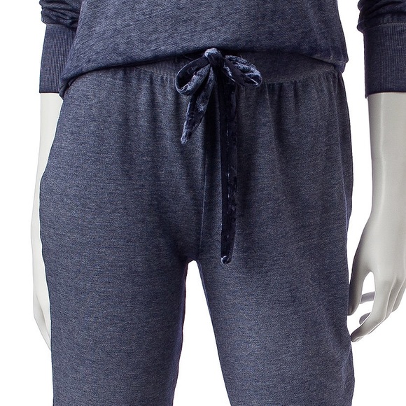 Wallflower Pants - Blue Burnwash Jogger Pants with Drawstring Sz L Wallflower Pants - Blue Burnwash Jogger Pants with Drawstring Sz L